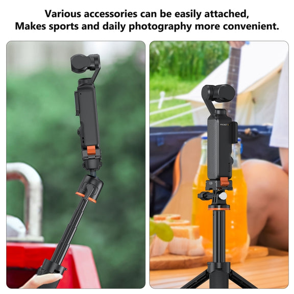 For DJI Osmo Pocket 3 PULUZ Type-C Charging Base Quick Release Mount Adapter (Black)