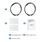 For Insta360 X5 PULUZ Rotating Optical Tempered Glass Lens Guard Protective Cover (Transparent)