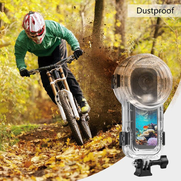 For Insta360 X5 PULUZ 60m Water-resistant Sealed Diving Case (Transparent)