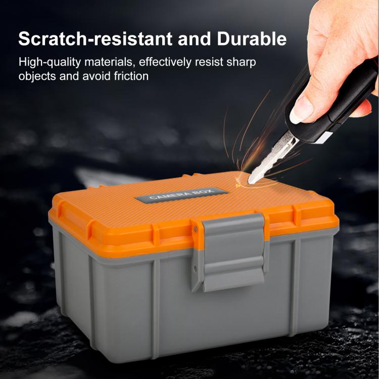For DJI Osmo Action 5 Pro / 4 / 3 PULUZ Water-resistant Hard Carrying Suitcase Outdoor Protective Storage Box (Orange)