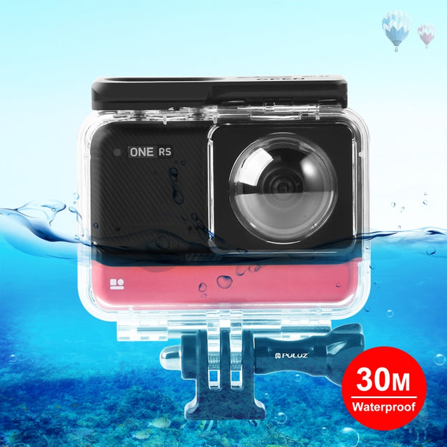 For Insta360 One RS 360 Edition PULUZ 30m Underwater Depth Diving Case Water-resistant Housing