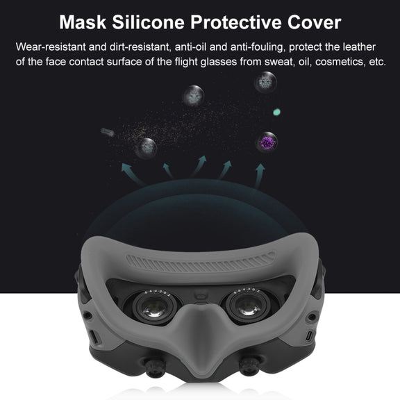 For DJI Avata Goggles 2 PULUZ Flying Eye Mask Silicone Protective Case (Grey)