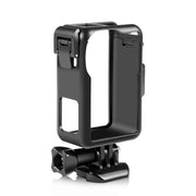 For DJI Osmo Action Pro 5 / 4 / 3 PULUZ Vertical Plastic Protective Frame Cage with Cold Shoes (Black)