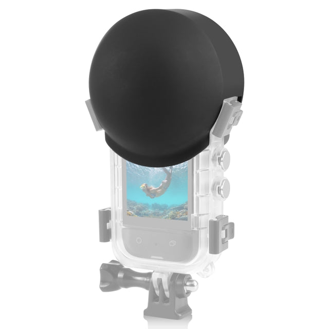 For Insta360 X3 / X4 / X5 PULUZ Invisible Dive Case Lens Guard Silicone Protective Cover (Black)