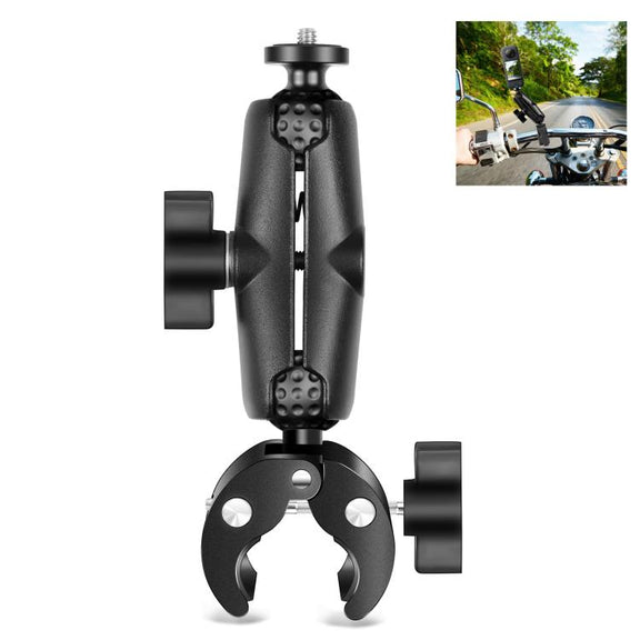 PULUZ Motorcycle Crab Clamp Handlebar Fixed Mount Holder for GoPro and Other Action Cameras(Black)