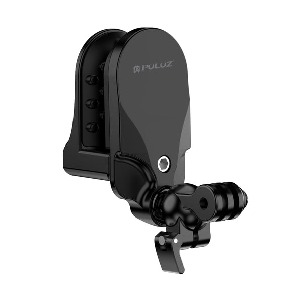 PULUZ Motorcycle Helmet Chin Clamp Mount for GoPro and Other Action Cameras (Black)