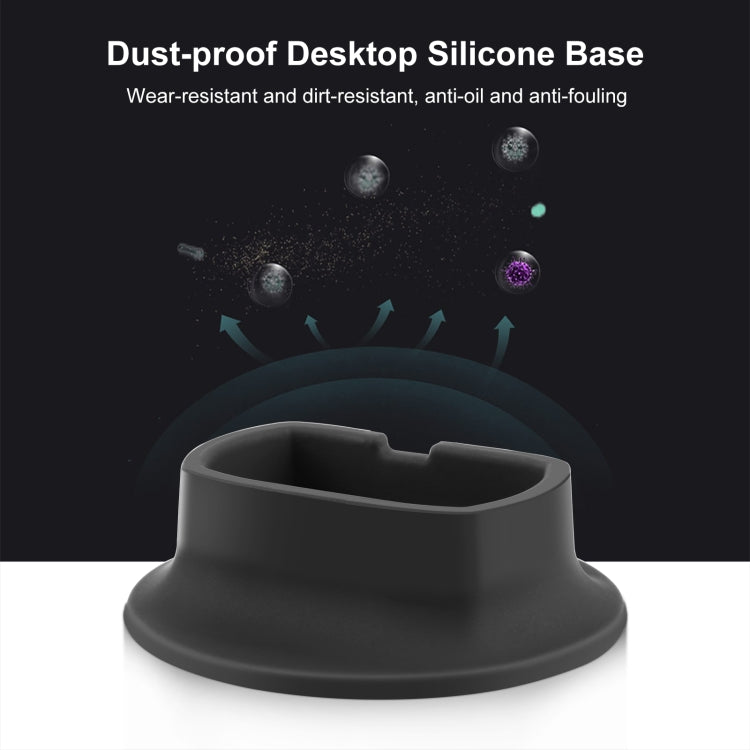 For Insta360 X4 PULUZ Silicone Dock Desktop Fixed Base Bracket (Black)