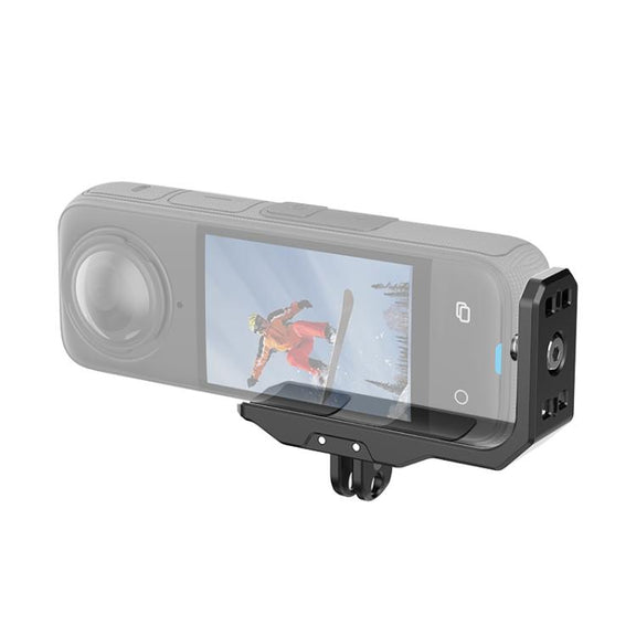 For Insta360 X4 / X5 PULUZ Vertical Horizontal Shooting Quick Release Metal  L Bracket (Black)