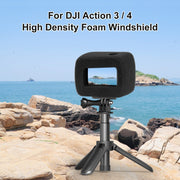 For DJI Osmo Action 5 Pro / 4 / 3 PULUZ High Density Foam Windshield (Black)