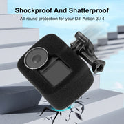 For DJI Osmo Action 5 Pro / 4 / 3 PULUZ High Density Foam Windshield (Black)
