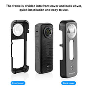 For Insta360 X4 PULUZ Metal Protective Cage Rig Housing Frame with Lens Protector (Black)