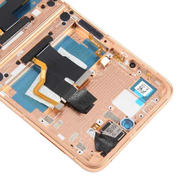 For Motorola Razr 50 Ultra Original LCD Screen Digitizer Full Assembly with Frame (Gold)