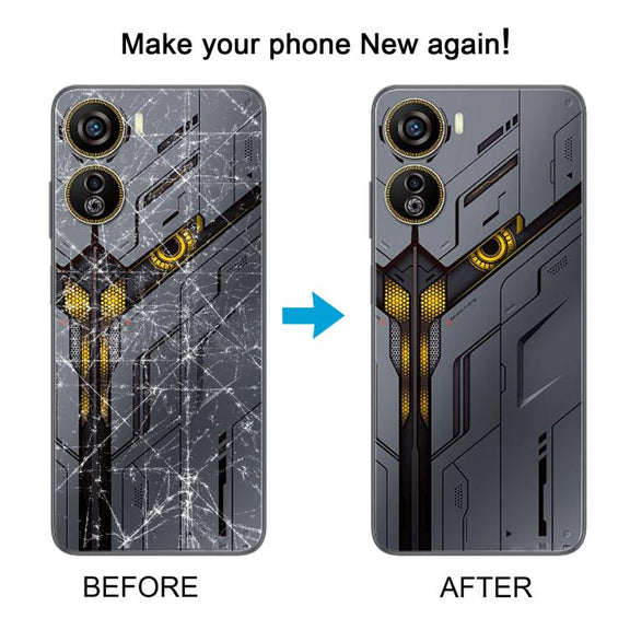 For ZTE nubia Neo 5G 8150N Plastic Battery Back Cover with Middle Frame / Camera Lens Cover(Black)
