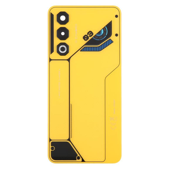 For ZTE nubia Neo 3 GT Glass Battery Back Cover with Camera Lens Cover(Yellow)