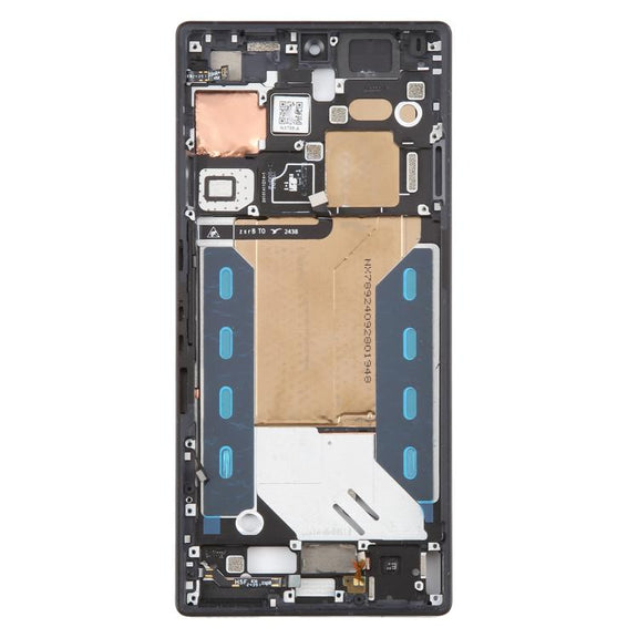 For ZTE nubia RedMagic 10 Pro Middle Frame Bezel Plate with In-Display Fingerprint Sensor Flex Cable (Black)