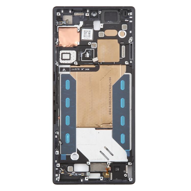 For ZTE nubia RedMagic 10 Pro Middle Frame Bezel Plate with In-Display Fingerprint Sensor Flex Cable (Black)