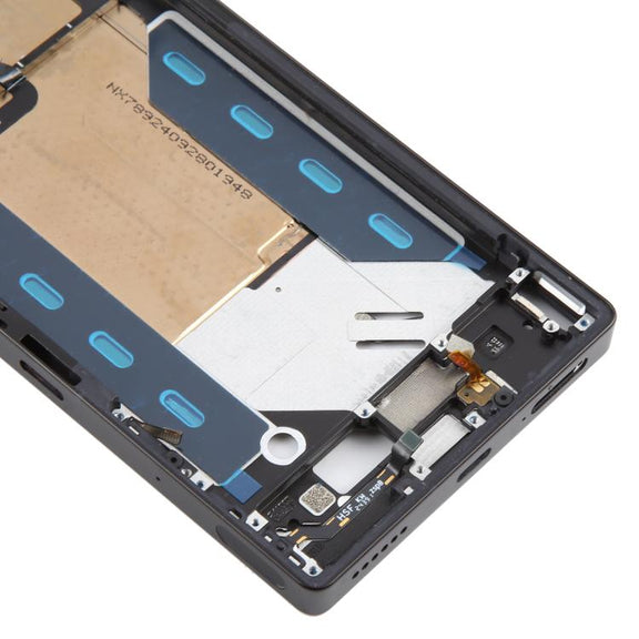 For ZTE nubia RedMagic 10 Pro Middle Frame Bezel Plate with In-Display Fingerprint Sensor Flex Cable (Black)