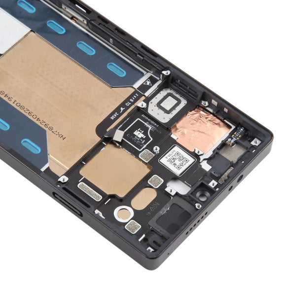 For ZTE nubia RedMagic 10 Pro Middle Frame Bezel Plate with In-Display Fingerprint Sensor Flex Cable (Black)