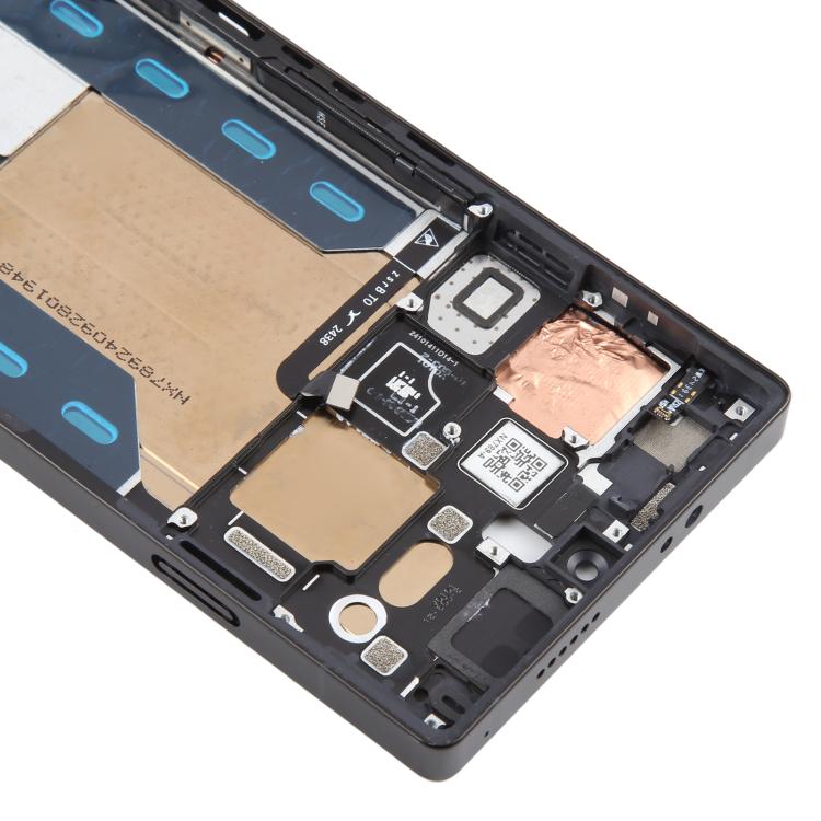 For ZTE nubia RedMagic 10 Pro Middle Frame Bezel Plate with In-Display Fingerprint Sensor Flex Cable (Black)