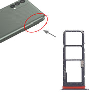For Motorola Moto E40 10pcs Original SIM Card Tray + SIM Card Tray + Micro SD Card Tray (Grey)