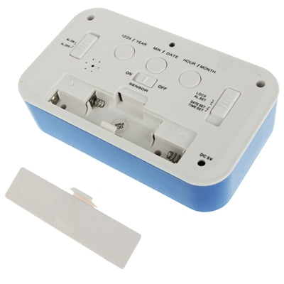 Multi Function Large Screen Alarm Clock with Calendar & LCD Light & Snooze Touch (Blue)