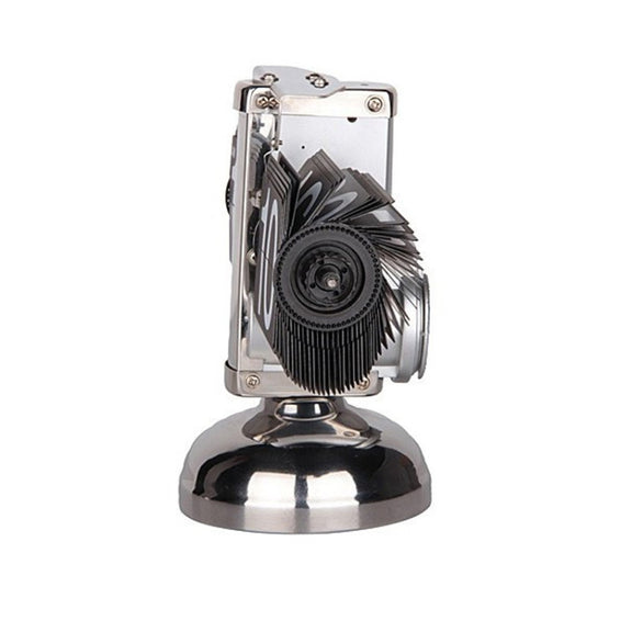 Balance Shaped Metal Auto Flip Down Clock Desktop Decorative Clock with Single Holder