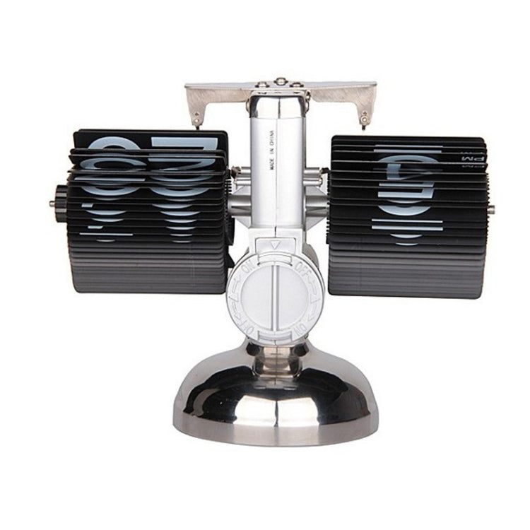 Balance Shaped Metal Auto Flip Down Clock Desktop Decorative Clock with Single Holder