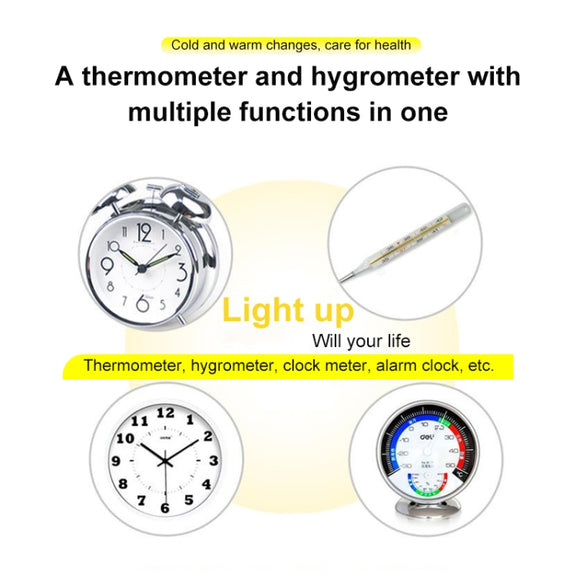 3.8 inch LCD Digital Temperature & Humidity Meter with Clock / Calendar (HTC-1)(White)