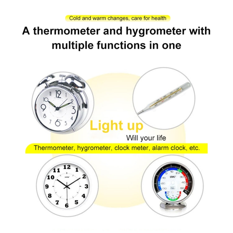 3.8 inch LCD Digital Temperature & Humidity Meter with Clock / Calendar (HTC-1)(White)