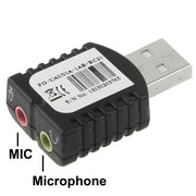 USB 2.0 Stereo Sound Adapter, External Power Not Required(Black)