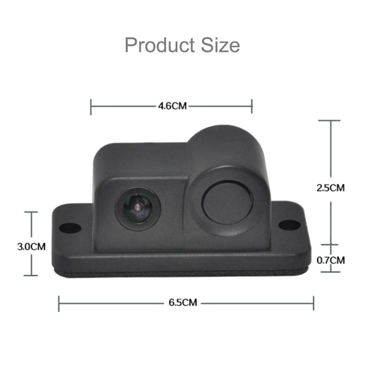 2 in 1 Mini 160 Degrees View Angle Car Rear View Reverse Backup Car Camera with Parking(Black)