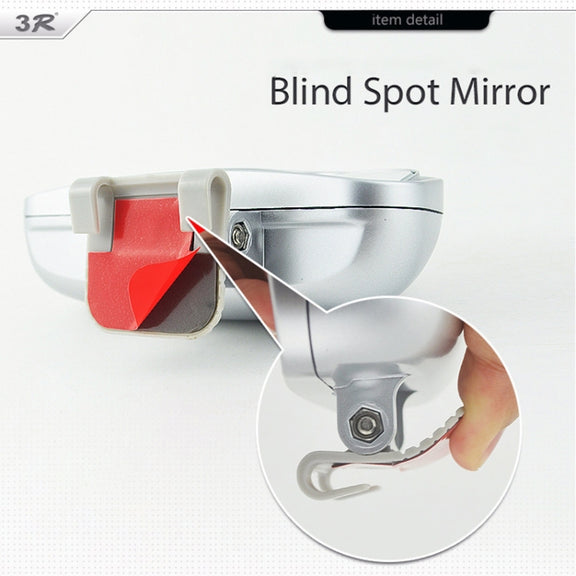 Right Side Rear View Blind Spot Mirror Universal adjustable Wide Angle Auxiliary Mirror(Black)