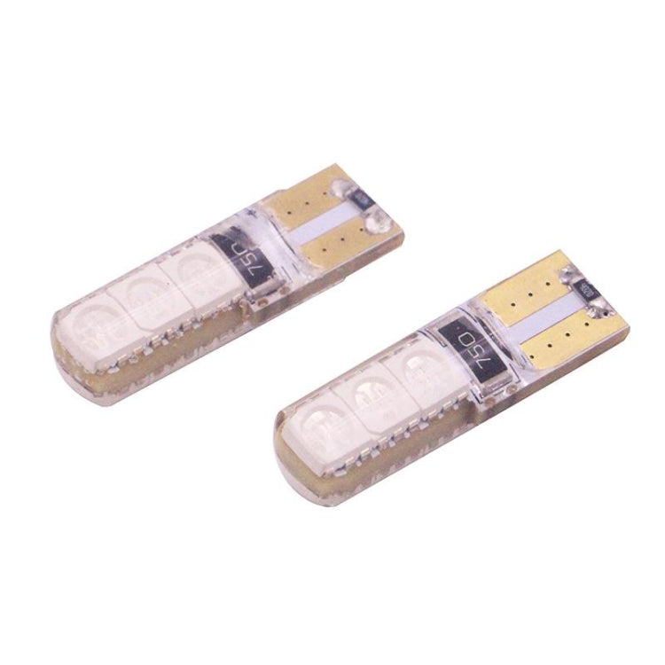 2 PCS T10 2W 120-140LM 6 LED Ice Blue 5050 LED Brake Light for Vehicles, DC12V