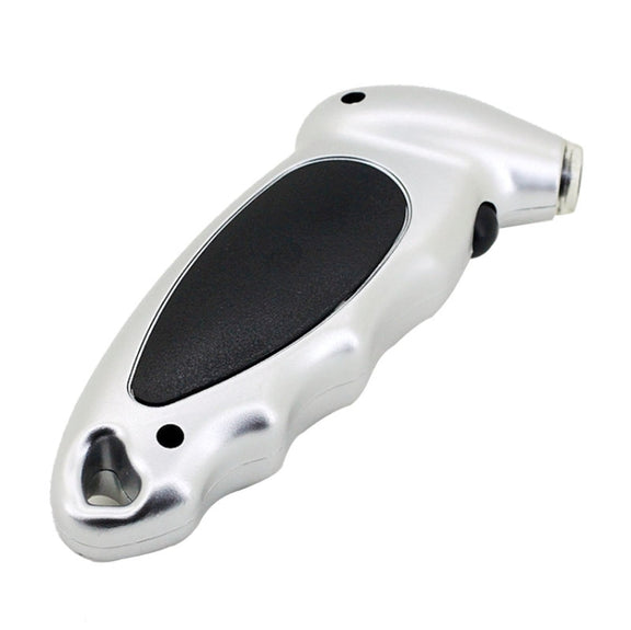 1/4 inch LCD Display Screen Digital Tire Gauge with LED Light, Pressure Range: 0-100PSI(Silver)