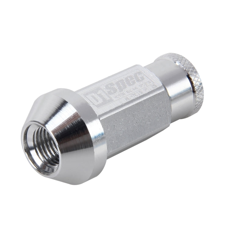 D1 Spec P1.5 M12x1.25 Racing Wheel Nut, Length: 50mm(Silver)