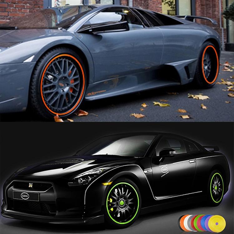 Universal Decorative Scratchproof Stickup 8M Flexible Car Wheel Hub TRIM Mouldings Decoration Strip(Grey)
