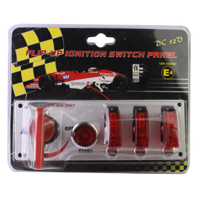 Flip-up Start Ignition Switch Panel and Accessories for Racing Sport (DC 12V)