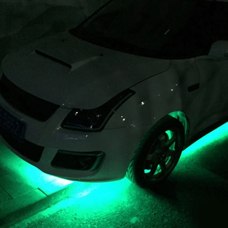 10 PCS 30cm 15 LED Water-resistant Flexible Car Strip Light, DC 12V(Green Light)
