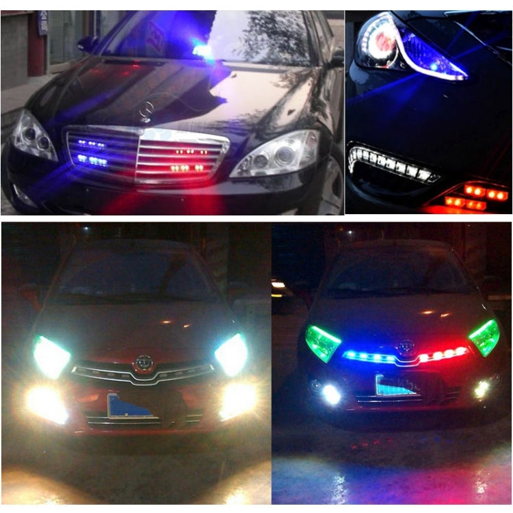 6W 450LM 6 x 3-LED Yellow Light 577nm Car Strobe Flash Warning Light Signal Lamp, DC 12V
