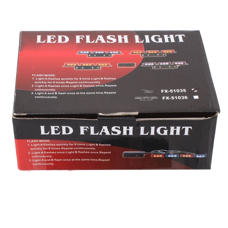 6W 450LM 6 x 3-LED Yellow Light 577nm Car Strobe Flash Warning Light Signal Lamp, DC 12V