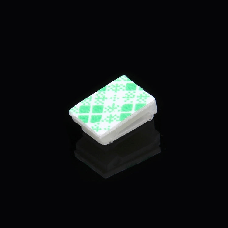 100 PCS Adhesive Backed Cable Clip  Set(White)