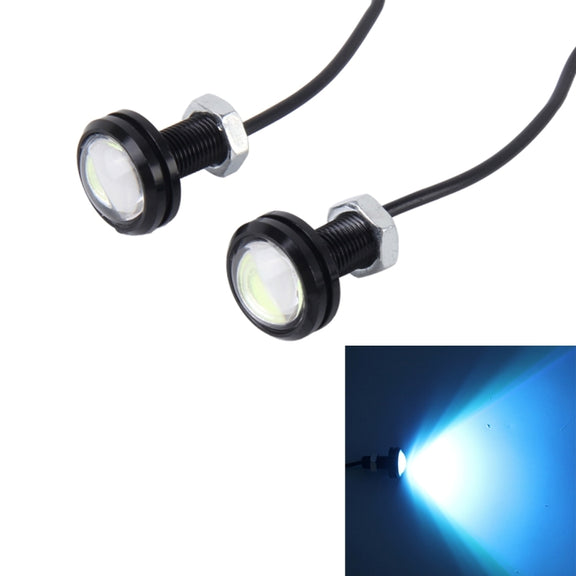 2 PCS 3W  Water-resistant Eagle Eye light LED Light for Vehicles, Cable Length: 60cm(Ice Blue Light)