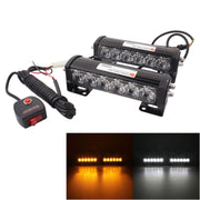 2 PCS  6 inch 6 LED 2 x 18W Car Flash Warning Light Yellow Change White Water-resistant Emergency Light, DC 12V