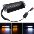 8W 800LM 8-LED White + Yellow Light 3-Modes Adjustable Angle Car Strobe Flash Dash Emergency Light Warning Lamp with Suckers, DC 12V - Warning Lights by PMC TechLife | Online Shopping South Africa | PMC TechLife | Buy Now Pay Later Mobicred