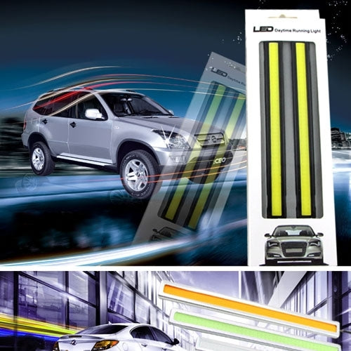 2 PCS 6W*2 DRL LED ICE Blue Light Bar Car Light Source Water-resistant Daytime Running Lights, DC 12V