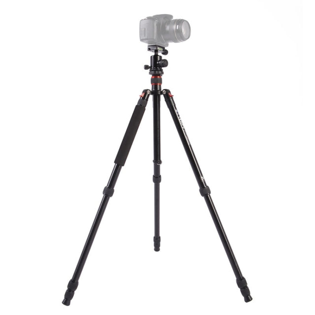 Triopo MT-2504C Adjustable Portable Aluminum Tripod (Gold) with NB-1S Ball Head (Black) for Canon Nikon Sony DSLR Camera