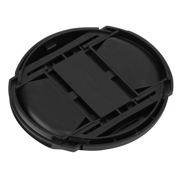 77mm Center Pinch Camera Lens Cap(Black)