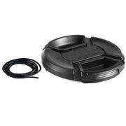 77mm Center Pinch Camera Lens Cap(Black)