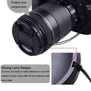 77mm Center Pinch Camera Lens Cap(Black)