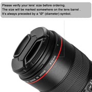77mm Center Pinch Camera Lens Cap(Black)